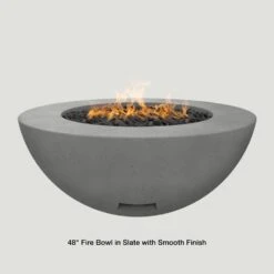 Modern Blaze 48-Inch Round Concrete Gas Fire Bowl With Match Lit Ignition -Top Tier Shop modern blaze 48 inch round concrete gas fire bowl with match lit ignition 29701406785630