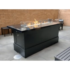 Modern Blaze Aleutian Islands Rectangular Concrete Counter Height Fire Pit Table -Top Tier Shop modern blaze aleutian islands rectangular concrete counter height fire pit table 29964584878174