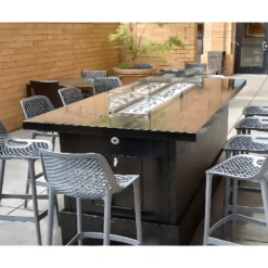 Modern Blaze Aleutian Islands Rectangular Concrete Counter Height Fire Pit Table -Top Tier Shop modern blaze aleutian islands rectangular concrete counter height fire pit table 29964585009246