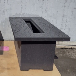 Modern Blaze Aleutian Islands Rectangular Concrete Dining Height Fire Pit Table -Top Tier Shop modern blaze aleutian islands rectangular concrete dining height fire pit table 29005389004894