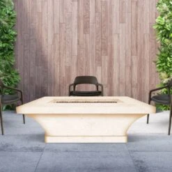 Modern Blaze Mt. Shasta 70-Inch Linear Concrete Dining Height Gas Fire Pit Table -Top Tier Shop modern blaze mt shasta 70 inch linear concrete dining height fire pit table 29461179465822