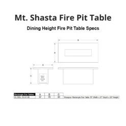 Modern Blaze Mt. Shasta 70-Inch Linear Concrete Dining Height Gas Fire Pit Table -Top Tier Shop modern blaze mt shasta linear concrete dining height fire pit table 28992993853534