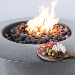 Modern Blaze Oblica Round Concrete Fire Pit Table 28 Modern Blaze Oblica Round Concrete Fire Pit Table -Top Tier Shop modern blaze oblica round fire pit 29190408732766