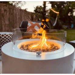 Modern Blaze Oblica Round Concrete Fire Pit Table 26 Modern Blaze Oblica Round Concrete Fire Pit Table -Top Tier Shop modern blaze oblica round fire pit 29190408929374