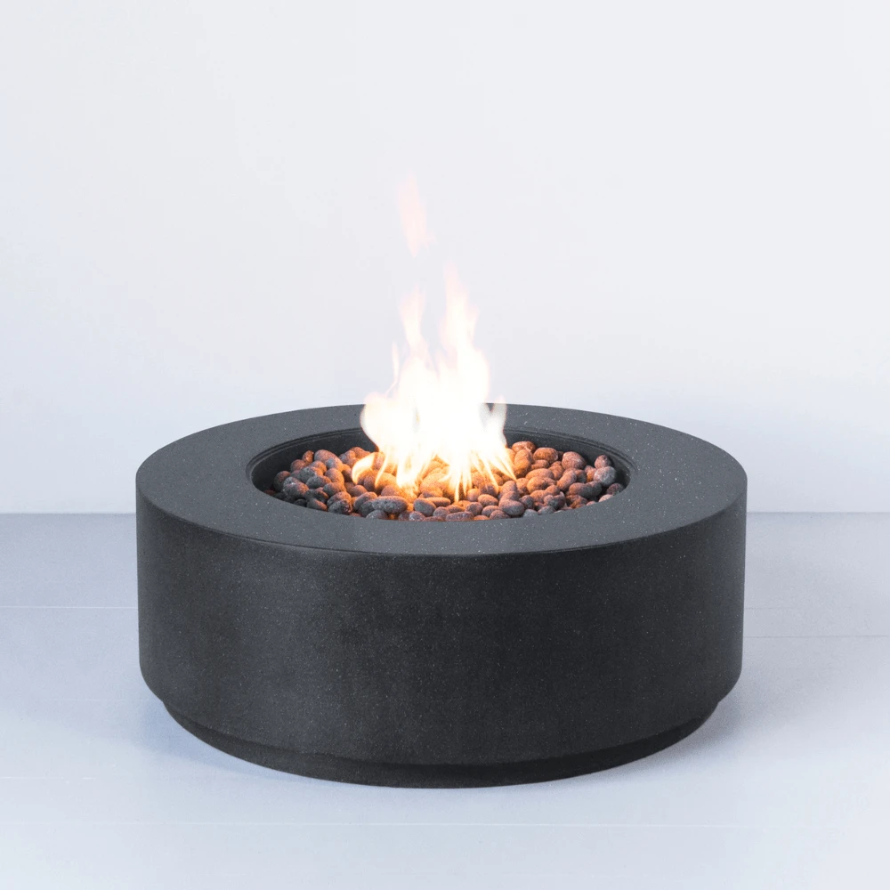 Modern Blaze Oblica Round Concrete Fire Pit Table 13 Modern Blaze Oblica Round Concrete Fire Pit Table - Image 13