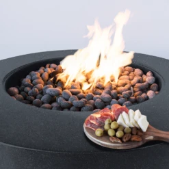 Modern Blaze Oblica Round Concrete Fire Pit Table 33 Modern Blaze Oblica Round Concrete Fire Pit Table -Top Tier Shop modern blaze oblica round fire pit 29190409125982