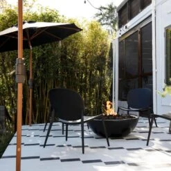 Modern Blaze Smooth Concrete Gas Fire Bowl - 27-Inch To 76-Inch Sizes -Top Tier Shop modern blaze smooth concrete gas fire bowl 27 inch to 76 inch sizes 29924574888030