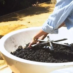 Modern Blaze Smooth Concrete Gas Fire Bowl - 27-Inch To 76-Inch Sizes -Top Tier Shop modern blaze smooth concrete gas fire bowl 27 inch to 76 inch sizes 29924574920798