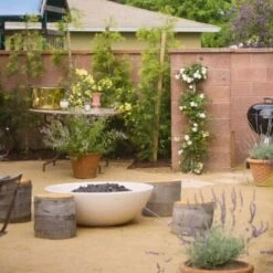 Modern Blaze Smooth Concrete Gas Fire Bowl - 27-Inch To 76-Inch Sizes -Top Tier Shop modern blaze smooth concrete gas fire bowl 27 inch to 76 inch sizes 29924575019102