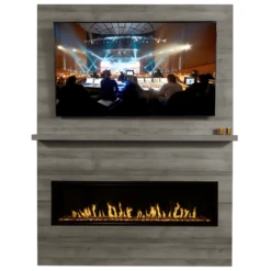 Modern Flames Allwood Fireplace Wall System For Orion Slim Electric Fireplace -Top Tier Shop modern flames allwood fireplace wall system for orion slim electric fireplace 29791224266846
