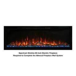 Modern Flames Allwood Fireplace Wall System For Spectrum Slimline Electric Fireplace -Top Tier Shop modern flames allwood fireplace wall system with electric fireplace package 28870267568222