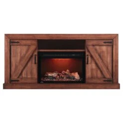 Napoleon Lambert TV Stand With Electric Fireplace For 72-Inch TV's - Rustic Wood (NEFP27-0519RW) -Top Tier Shop napoleon napoleon lambert tv stand with electric fireplace for 72 tv s rustic wood nefp27 0519rw 14003453919326