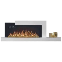 Napoleon Stylus Cara Elite 59-Inch Wall Mounted Smart Electric Fireplace (NEFP32-5019W-IOT) -Top Tier Shop napoleon stylus cara elite 59 inch wall mounted electric fireplace nefp32 5019w iot nefp32 5019w iot 29673977610334