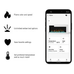 Napoleon Stylus Cara Elite 59-Inch Wall Mounted Smart Electric Fireplace (NEFP32-5019W-IOT) -Top Tier Shop napoleon stylus cara elite 59 inch wall mounted electric fireplace nefp32 5019w iot nefp32 5019w iot 29673978298462