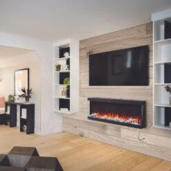 Napoleon Trivista Pictura 3-Sided Wall Mounted Electric Fireplace -Top Tier Shop napoleon trivista pictura 3 sided wall mounted electric fireplace 29316889706590