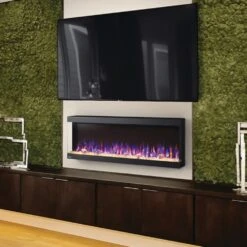 Napoleon Trivista Pictura 3-Sided Wall Mounted Electric Fireplace -Top Tier Shop napoleon trivista pictura 3 sided wall mounted electric fireplace 29316889739358