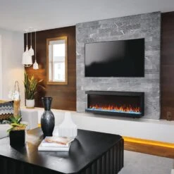 Napoleon Trivista Pictura 3-Sided Wall Mounted Electric Fireplace -Top Tier Shop napoleon trivista pictura 3 sided wall mounted electric fireplace 29316889935966