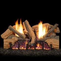Real Fyre Foothill Split Oak Vent-Free Gas Log Set Insert