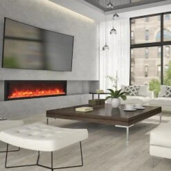 Remii DEEP Full Flame Indoor/Outdoor Frameless Built-in Electric Fireplace -Top Tier Shop remii remii deep full flame indoor outdoor frameless built in electric fireplace 28358381174878