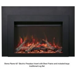 Sierra Flame 42-Inch Smart Electric Fireplace Insert With Steel Frame (INS-FM-34) -Top Tier Shop sierra flame 42 electric fireplace insert with steel frame ins fm 34 ins fm 34 628451612438 28848729653342