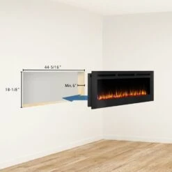 Simplifire Allusion Built-In/Wall-Mounted Electric Fireplace -Top Tier Shop simplifire allusion built in wall mounted electric fireplace 30423407788126