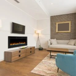 Simplifire Allusion Built-In/Wall-Mounted Electric Fireplace -Top Tier Shop simplifire allusion built in wall mounted electric fireplace 30423408214110