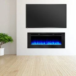 Simplifire Allusion Built-In/Wall-Mounted Electric Fireplace -Top Tier Shop simplifire allusion built in wall mounted electric fireplace 30423435706462