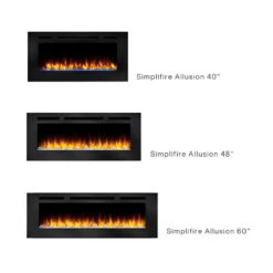 Simplifire Allusion Built-In/Wall-Mounted Electric Fireplace -Top Tier Shop simplifire allusion built in wall mounted electric fireplace 30423503568990
