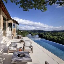 Solus Elevated Halo 48-Inch Square Ultra High-Performance Concrete Gas Fire Pit -Top Tier Shop solus elevated halo 48 inch square ultra high performance concrete gas fire pit 30554540212318