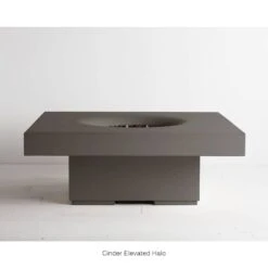 Solus Elevated Halo 48-Inch Square Ultra High-Performance Concrete Gas Fire Pit -Top Tier Shop solus elevated halo 48 inch square ultra high performance concrete gas fire pit liquid propane cinder manual ignition halo36 elev mls cin lp 30554540245086