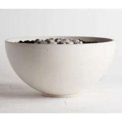 Solus Hemi 36-Inch Round Ultra High Performance Concrete Gas Fire Pit -Top Tier Shop solus hemi 36 inch round ultra high performance concrete gas fire pit 30537688350814