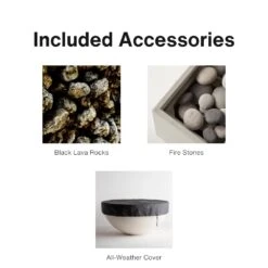 Solus Hemi 36-Inch Round Ultra High Performance Concrete Gas Fire Pit -Top Tier Shop solus hemi 36 inch round ultra high performance concrete gas fire pit 30546159140958