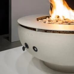 Solus Luna 42-Inch Round Ultra High-Performance Concrete Gas Fire Pit -Top Tier Shop solus luna 42 inch round ultra high performance concrete gas fire pit 30547499253854