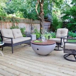 Solus Round/Square Hardwood Tabletops For Gas Fire Pits -Top Tier Shop solus round square hardwood tabletops for gas fire pits 30566374932574