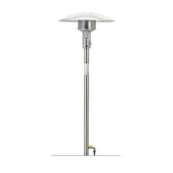 Sunglo PSA265 SS Permanent Post NG Patio Heater With Manual Ignition - Stainless Steel -Top Tier Shop sunglo sunglo psa265 ss permanent post ng patio heater with manual ignition stainless steel 13341661593694