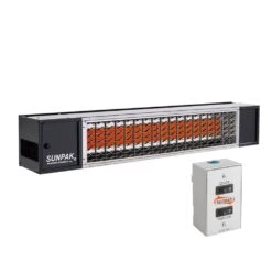 Sunpak S34B TSH Wall/Ceiling Mounted Infrared Gas Heater With Wall Switch - Black