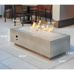 The Outdoor GreatRoom Company Cove 54-Inch Linear Gas Fire Pit Table (CV-54) -Top Tier Shop the outdoor greatroom company cove 54 linear gas fire pit table cv 54 cv 54 28697352536158