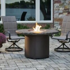 The Outdoor GreatRoom Company Beacon 48-Inch Round Gas Fire Pit Table -Top Tier Shop the outdoor greatroom company the outdoor greatroom company beacon 48 round gas fire pit table 14378794090590