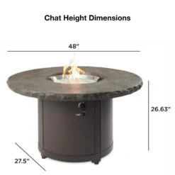The Outdoor GreatRoom Company Beacon 48-Inch Round Gas Fire Pit Table -Top Tier Shop the outdoor greatroom company the outdoor greatroom company beacon 48 round gas fire pit table 28354728853598