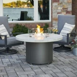 The Outdoor GreatRoom Company Beacon 48-Inch Round Gas Fire Pit Table -Top Tier Shop the outdoor greatroom company the outdoor greatroom company beacon 48 round gas fire pit table 28354728886366