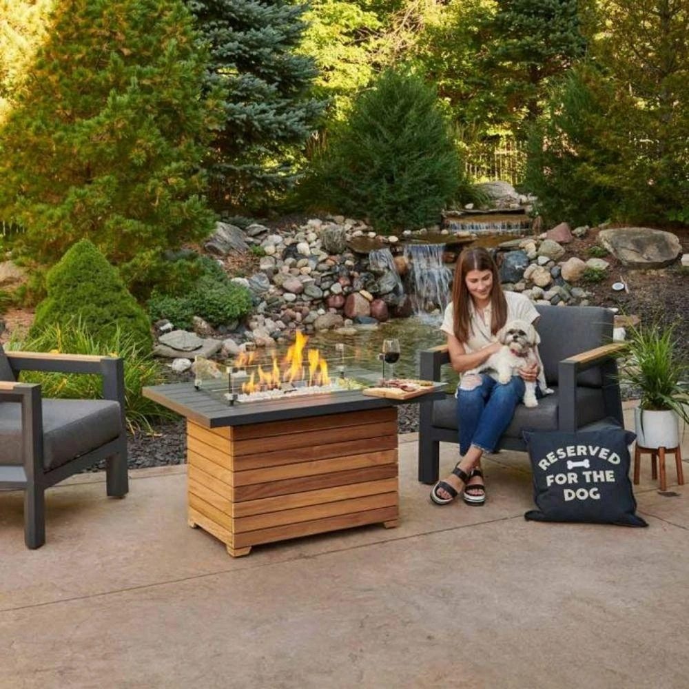 The Outdoor GreatRoom Company Darien 42-Inch Rectangular Gas Fire Pit Table 2 The Outdoor GreatRoom Company Darien 42-Inch Rectangular Gas Fire Pit Table - Image 2