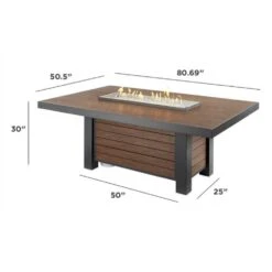 The Outdoor GreatRoom Company Kenwood 81-Inch Gas Fire Pit Dining Table (KW-1242-K) -Top Tier Shop the outdoor greatroom company the outdoor greatroom company kenwood 81 gas fire pit dining table kw 1242 k 14367598379102