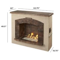 The Outdoor GreatRoom Company Stone Arch 63-Inch Freestanding Gas Fireplace (SAFP-1224) -Top Tier Shop the outdoor greatroom company the outdoor greatroom company stone arch 63 freestanding gas fireplace safp 1224 28333505609822