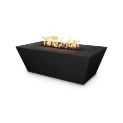 Top Fires Angelus 60-Inch Rectangular GFRC Gas Fire Pit Table - Electronic -Top Tier Shop top fires angelus 60 inch rectangular gfrc gas fire pit table electronic liquid propane black opt aglgf60ekit blk lp 840057360470 29686566977630