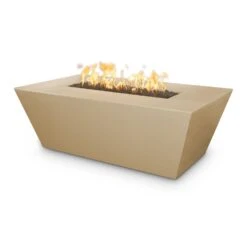 Top Fires Angelus 60-Inch Rectangular GFRC Gas Fire Pit Table - Electronic -Top Tier Shop top fires angelus 60 inch rectangular gfrc gas fire pit table electronic liquid propane brown opt aglgf60ekit brn lp 840057360487 29686594502750