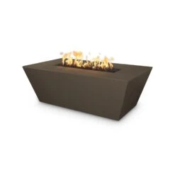 Top Fires Angelus 60-Inch Rectangular GFRC Gas Fire Pit Table - Electronic -Top Tier Shop top fires angelus 60 inch rectangular gfrc gas fire pit table electronic liquid propane chocolate opt aglgf60ekit chc lp 840057360494 29686567043166