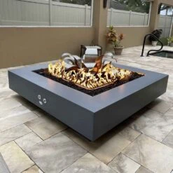 Top Tier Shop -Top Tier Shop top fires cabo square gfrc gas fire pit table electronic 29694141268062