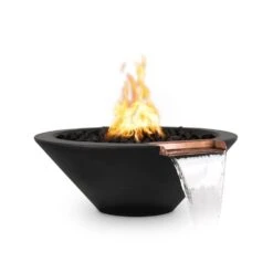 Top Fires Cazo 31-Inch Round Concrete Gas Fire And Water Bowl - Electronic (OPT-31FWE12V)