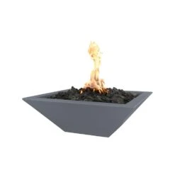 Top Fires Maya 24-Inch Square Concrete Gas Fire Bowl - Electronic (OPT-24SFOE) -Top Tier Shop top fires maya 24 inch square concrete gas fire bowl electronic opt 24sfoe liquid propane gray opt 24sfoe12v gry lp 840029526057 29685584199774