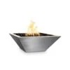 Top Fires Maya 30-Inch Square Stainless Steel Gas Fire Bowl - Electronic (OPT-103-SQ30WFE)